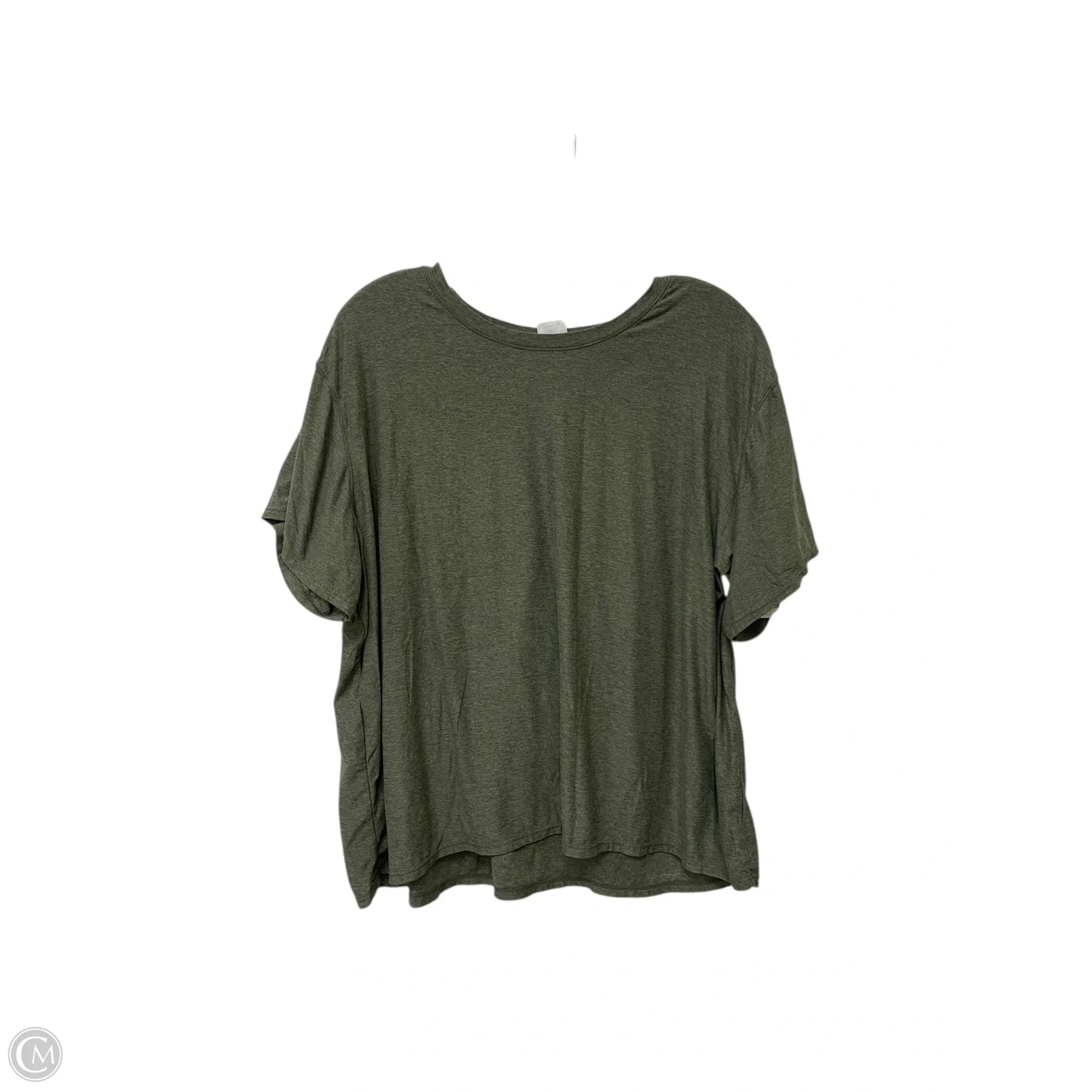 Athletic Top Short Sleeve By Athletic Works In Green, Size: Xxl