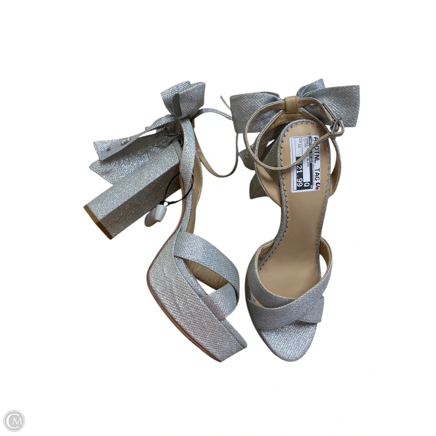 Shoes Heels Block By Antonio Melani In Silver, Size: 11