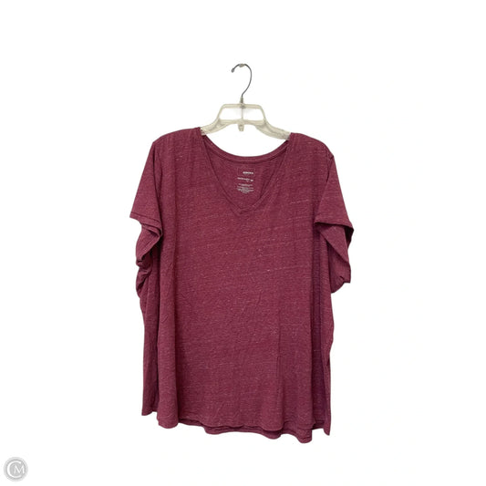Top Short Sleeve Basic By Sonoma In Purple, Size: 3x