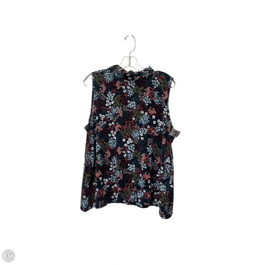 Top Sleeveless By Loft In Floral Print, Size: Xl