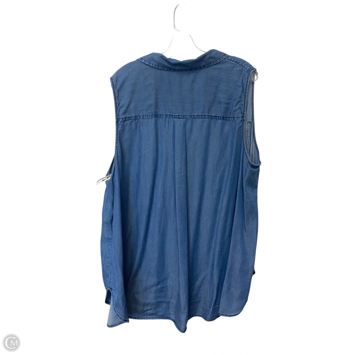 Top Sleeveless Basic By Cato In Blue, Size: 22
