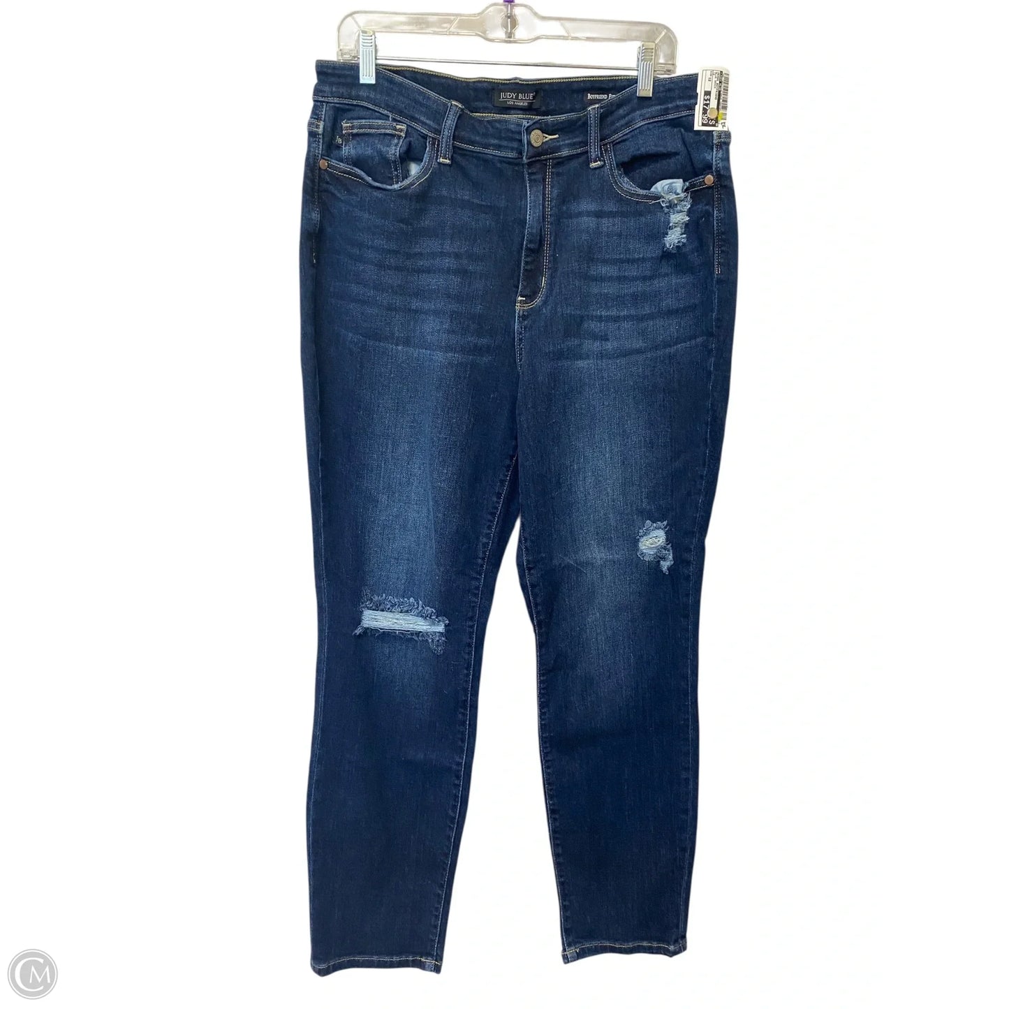 Jeans Boyfriend By Judy Blue In Blue Denim, Size: 12