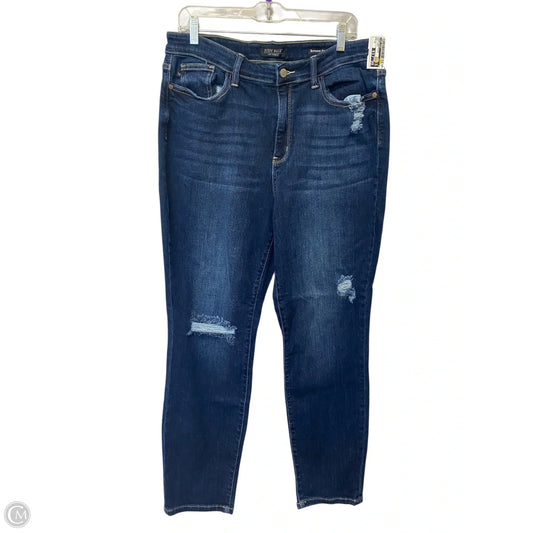 Jeans Boyfriend By Judy Blue In Blue Denim, Size: 12