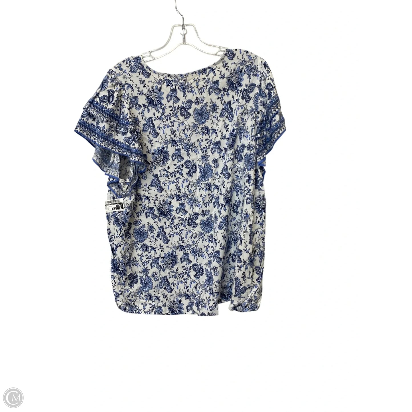 Top Short Sleeve By Cynthia Rowley In Floral Print, Size: 1x