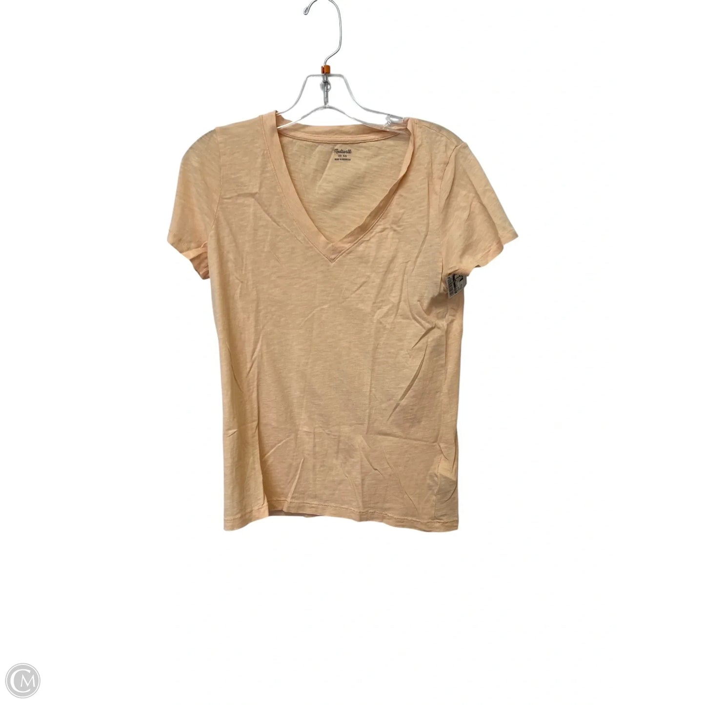 Top Short Sleeve Basic By Madewell In Orange, Size: Xs