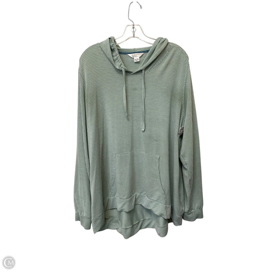 Sweatshirt Hoodie By Weatherproof In Green, Size: Xxl