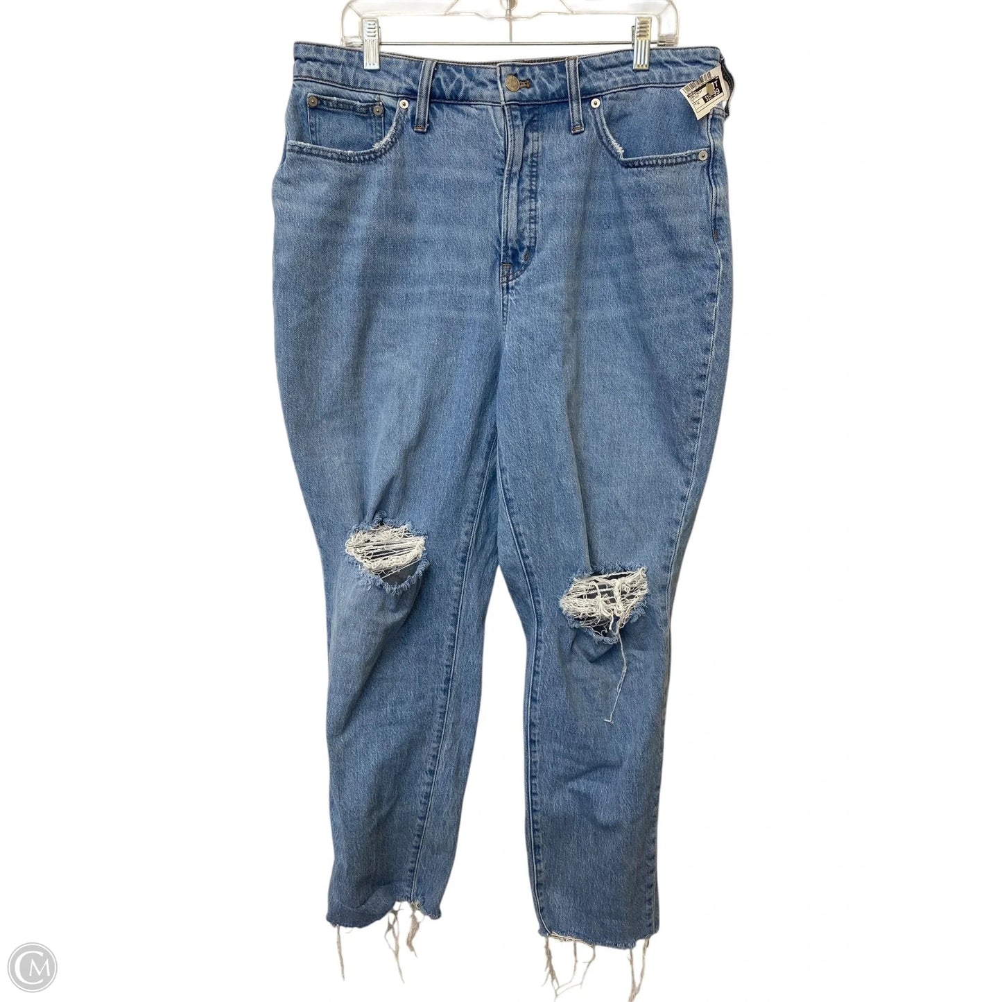Jeans Straight By Madewell In Blue Denim, Size: 12