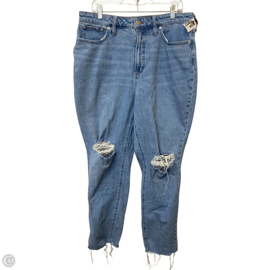 Jeans Straight By Madewell In Blue Denim, Size: 12