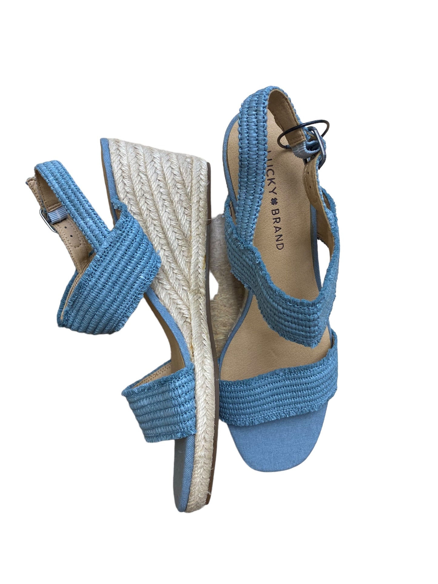 Blue Shoes Heels Wedge Lucky Brand, Size 9