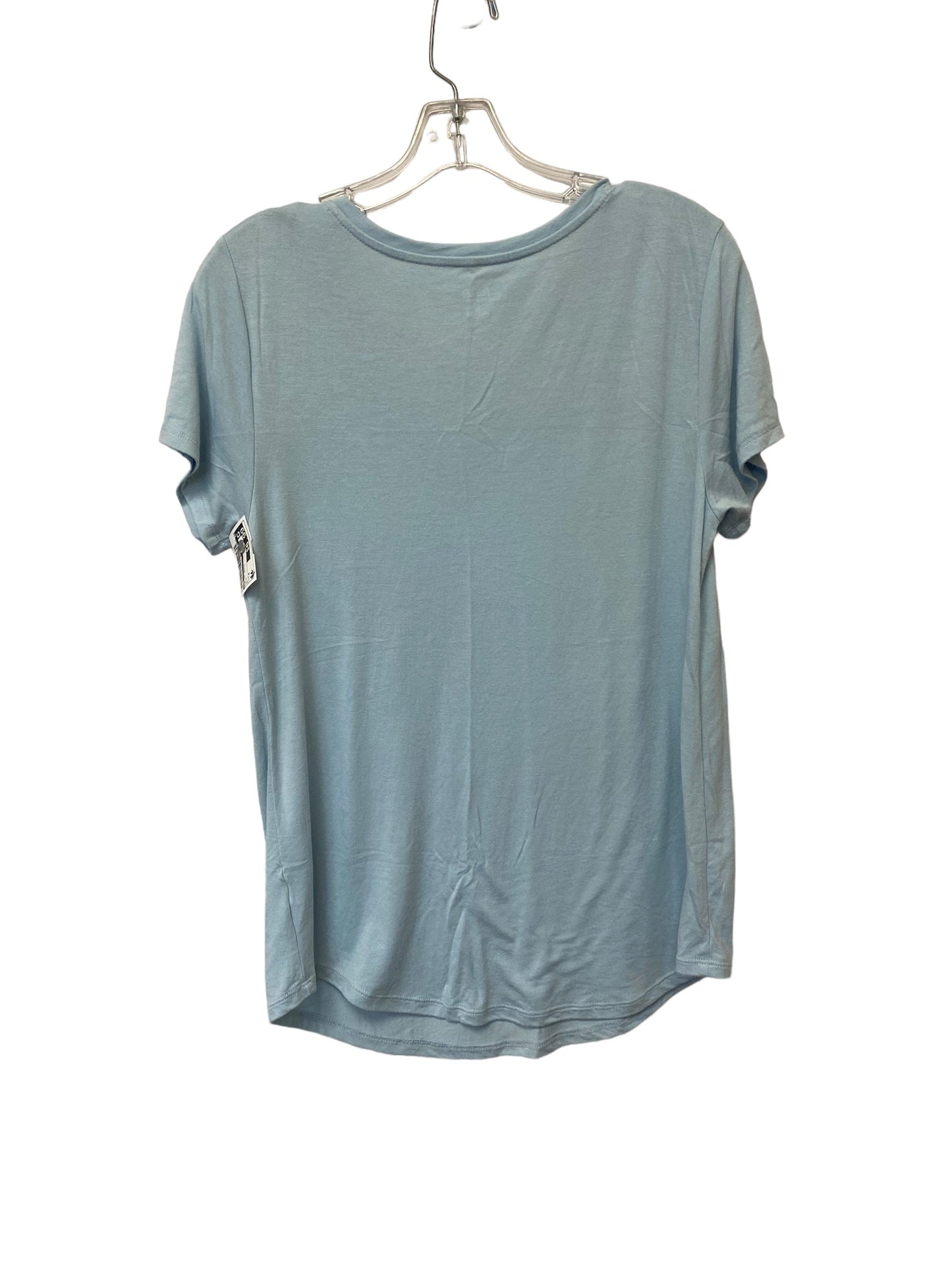 Blue Top Short Sleeve Basic Ana, Size M