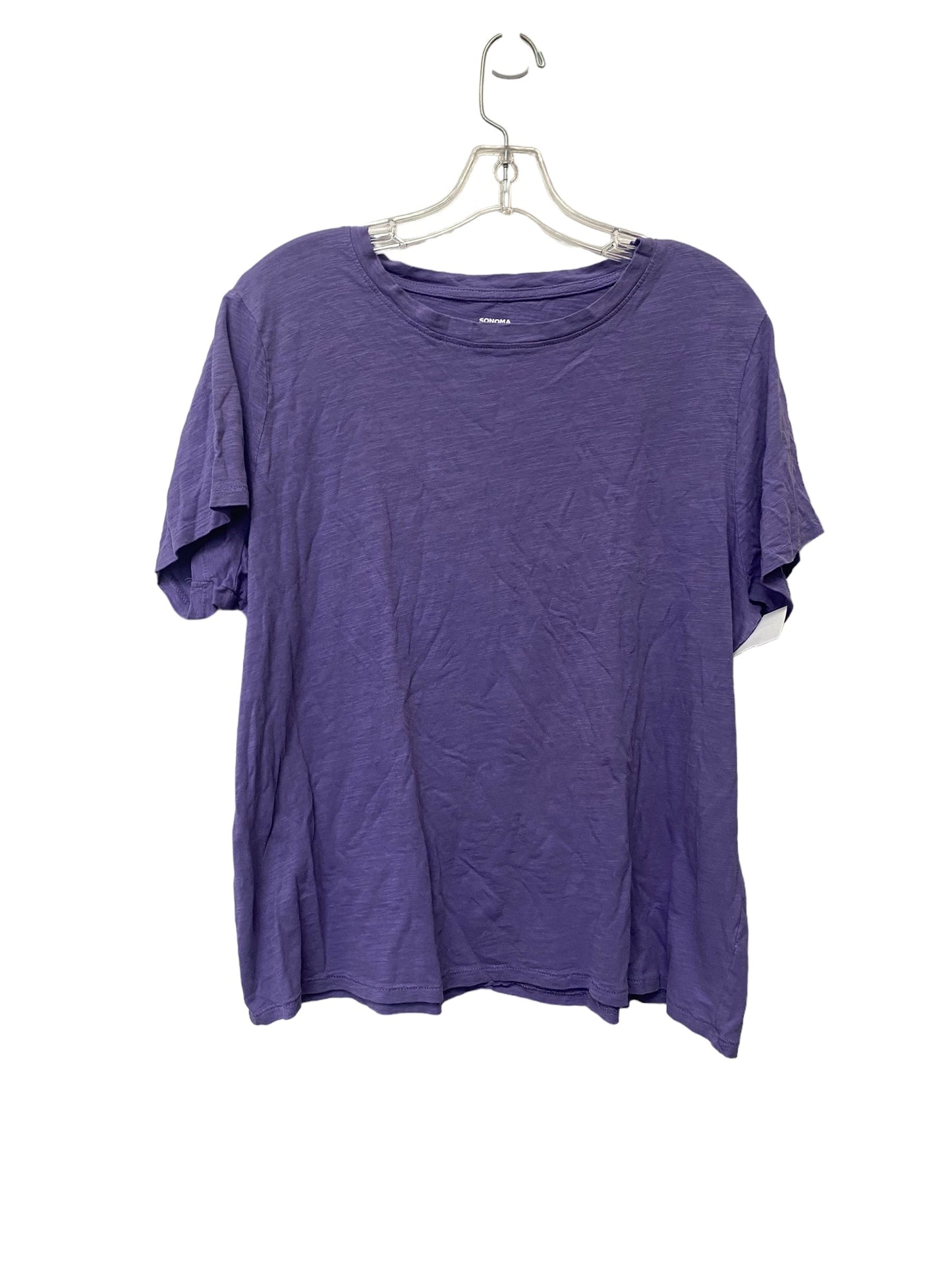 Purple Top Short Sleeve Basic Sonoma, Size Xl