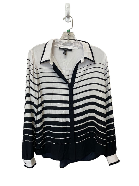 Striped Pattern Top Long Sleeve White House Black Market, Size S