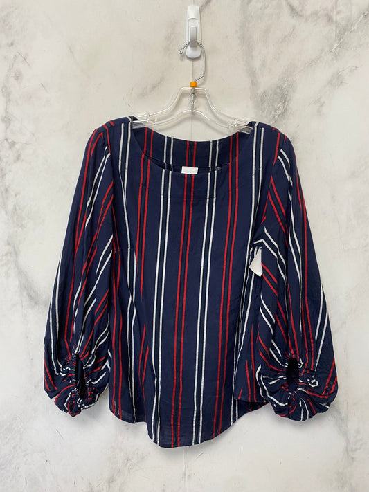 Navy Top Long Sleeve Cabi, Size M