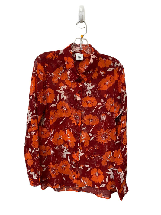 Floral Print Top Long Sleeve Cabi, Size M