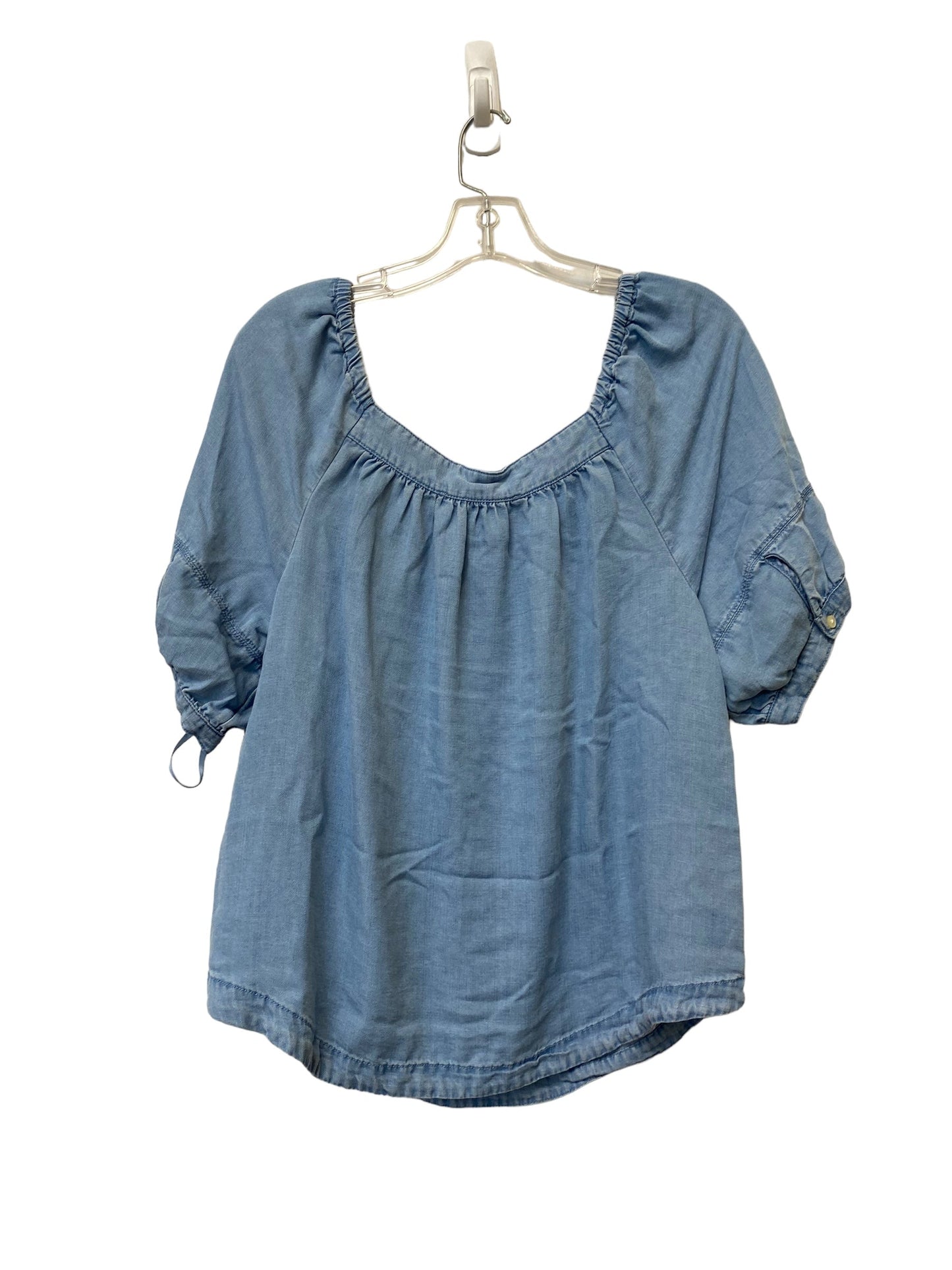 Blue Top Short Sleeve Basic Loft, Size L