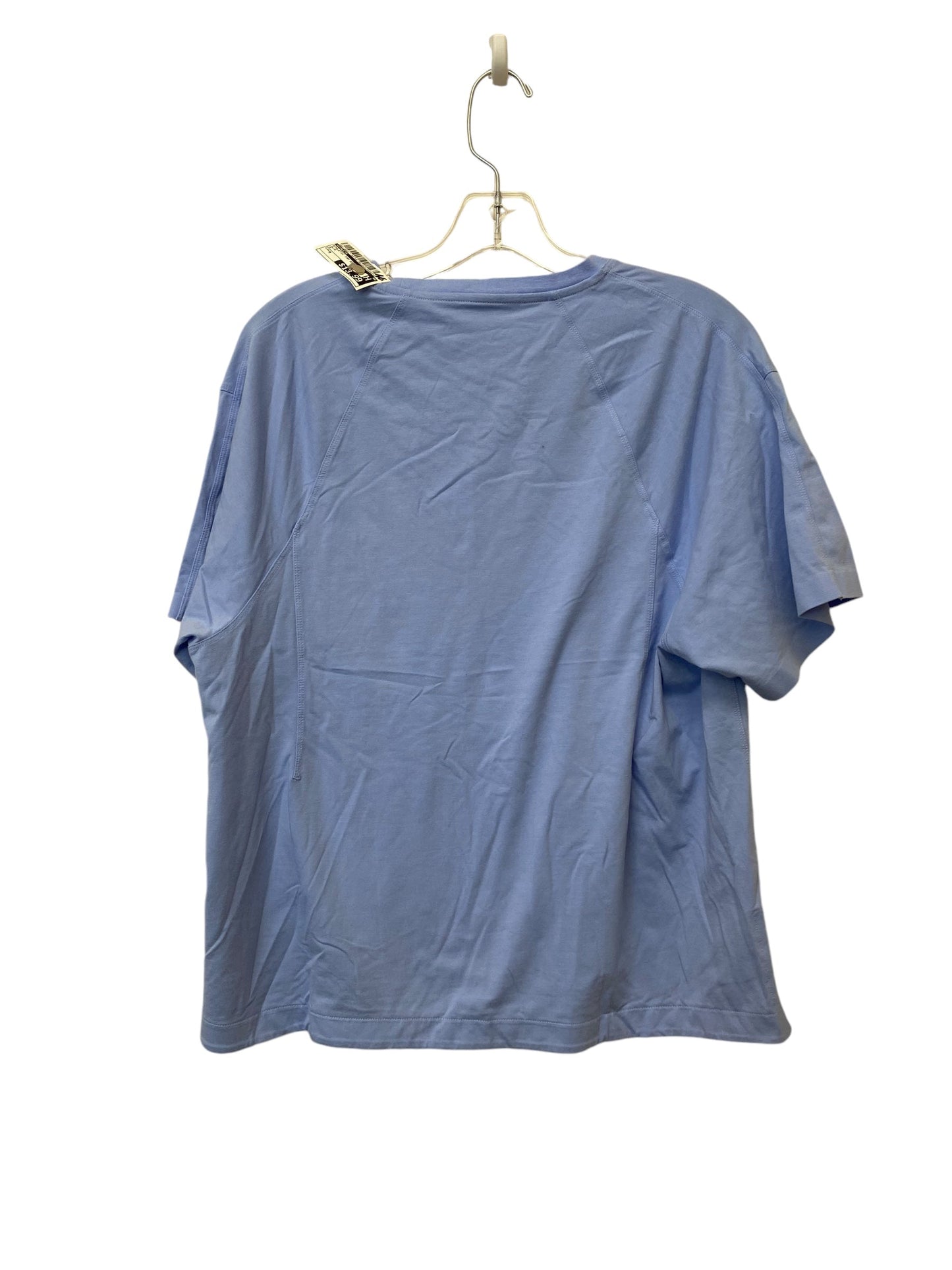 Athletic Top Short Sleeve By Athleta In Blue, Size: M