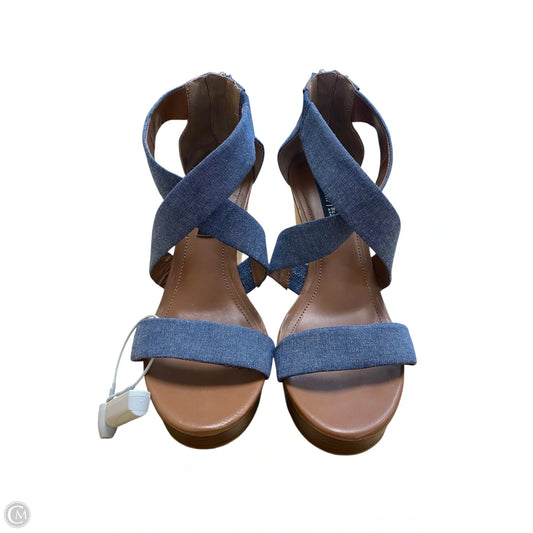 Shoes Heels Wedge By White House Black Market In Blue & Brown, Size: 7.5