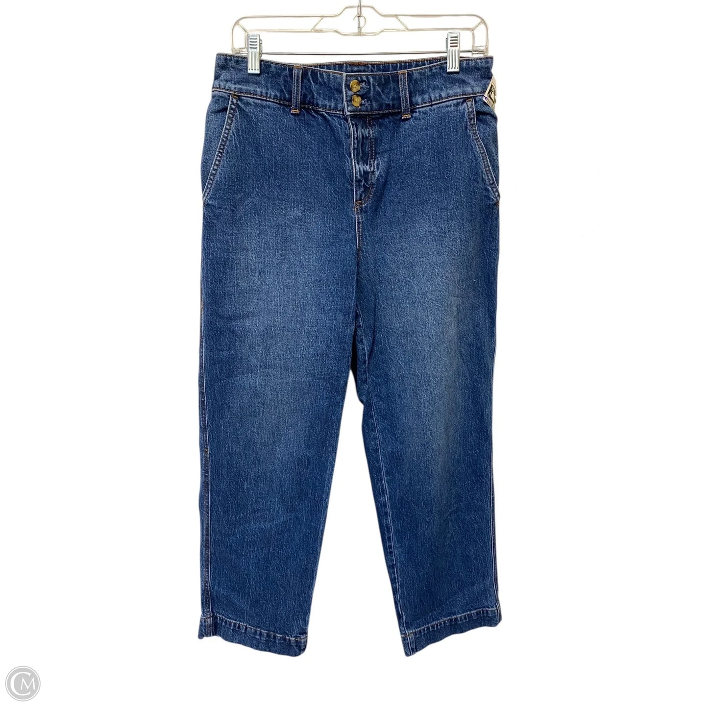 Jeans Straight By Talbots In Blue Denim, Size: 6