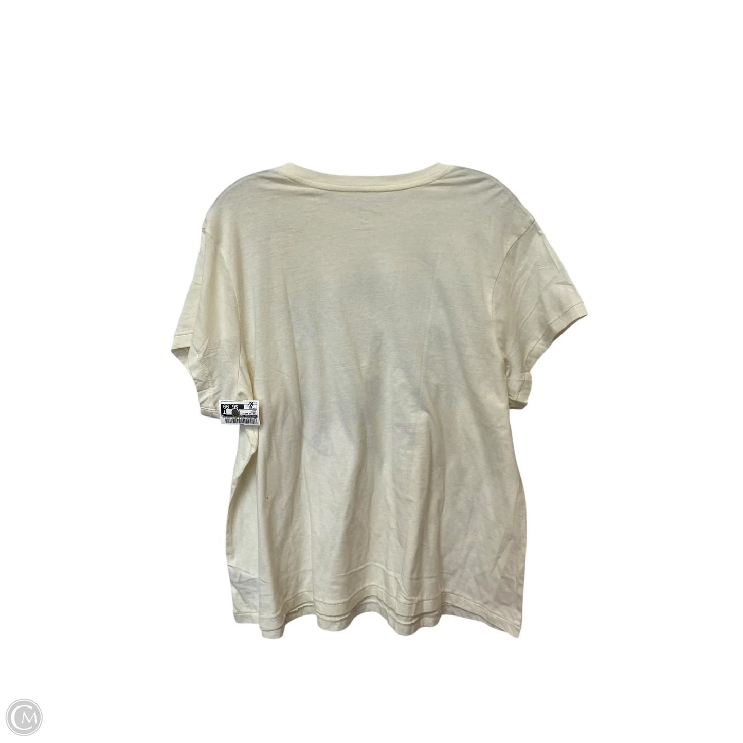 Top Short Sleeve Basic By Universal Thread In Cream, Size: Xxl