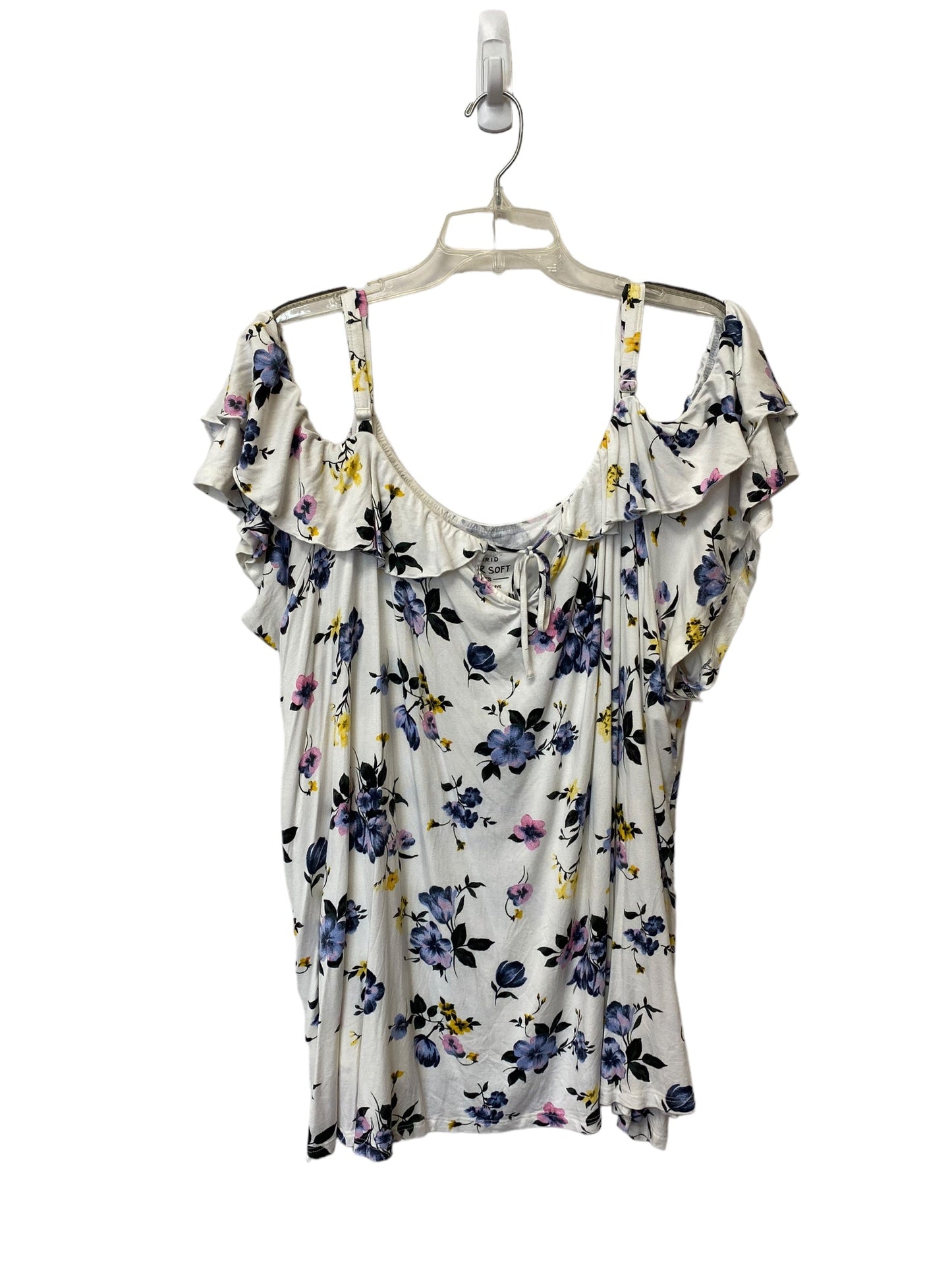 Floral Print Top Short Sleeve Torrid, Size 5