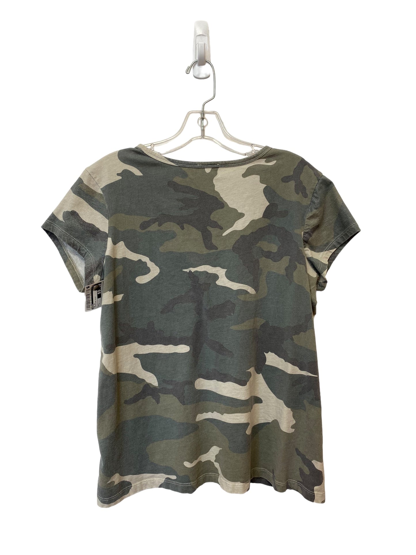 Camouflage Print Top Short Sleeve Venus, Size L