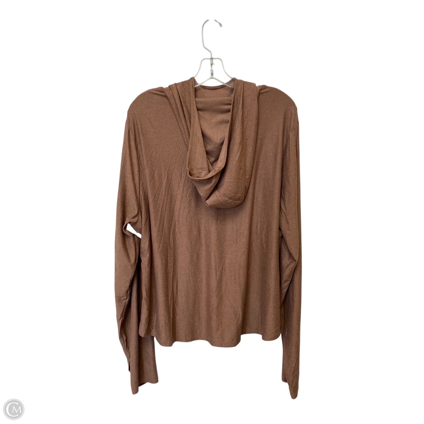 Athletic Top Long Sleeve Hoodie By Old Navy In Brown, Size: Xxl