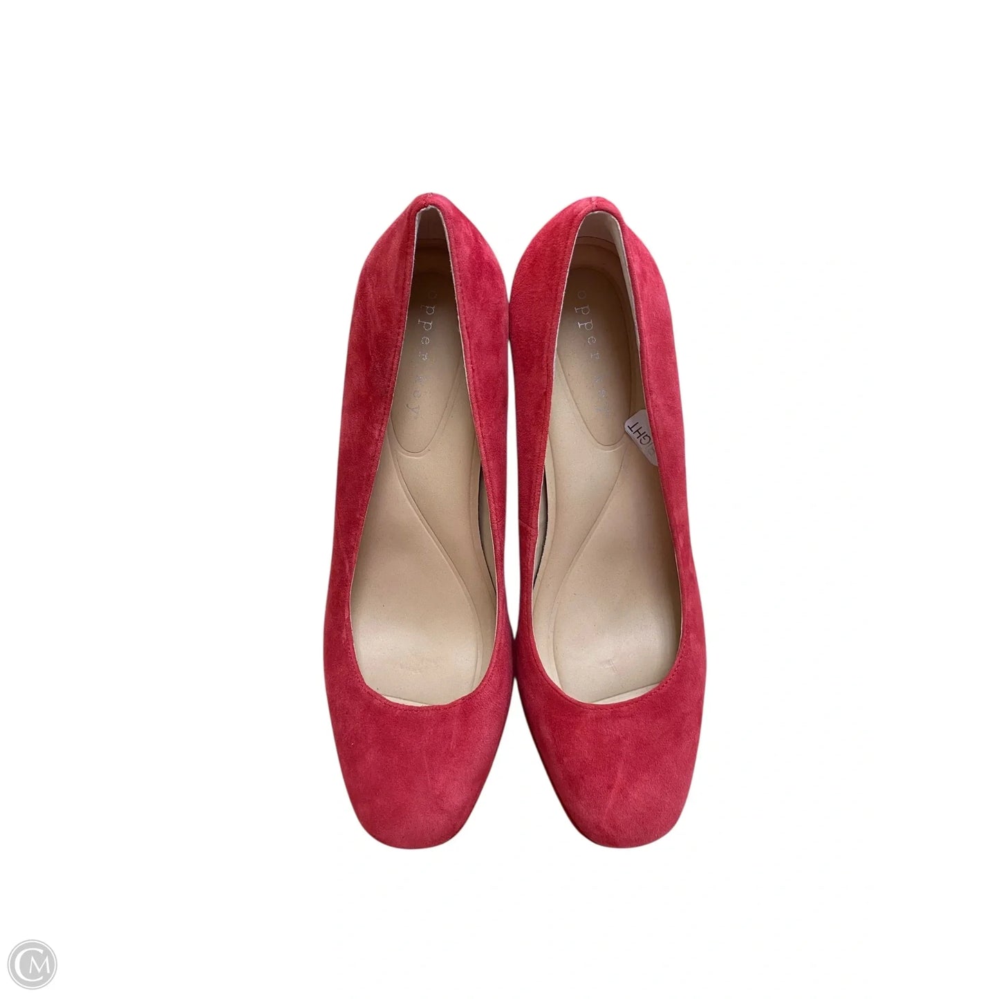 Shoes Heels Block By Copper Key In Red, Size: 9.5
