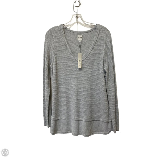 Top Long Sleeve Basic By Nic + Zoe In Grey, Size: M