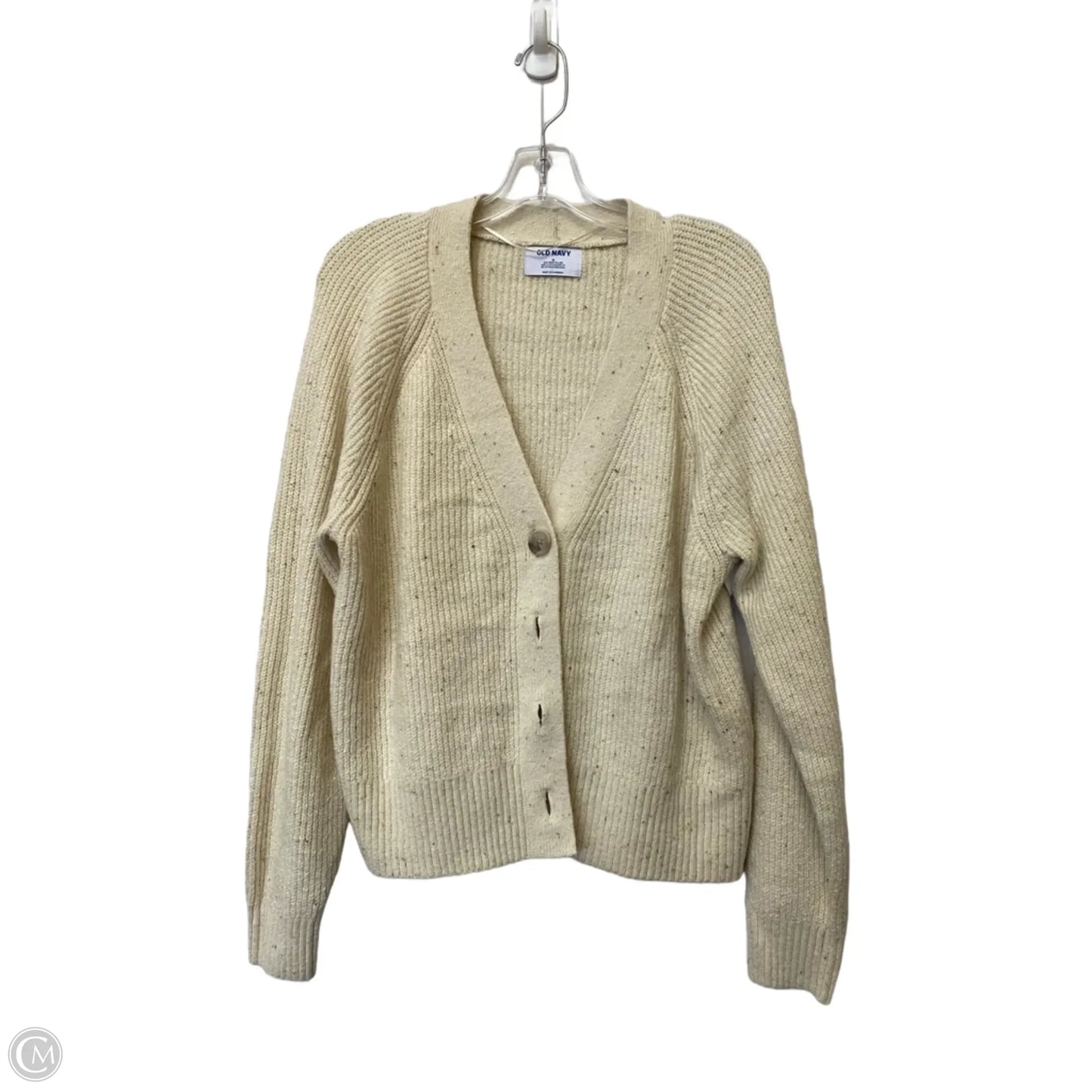 Sweater Cardigan By Old Navy In Cream, Size: M