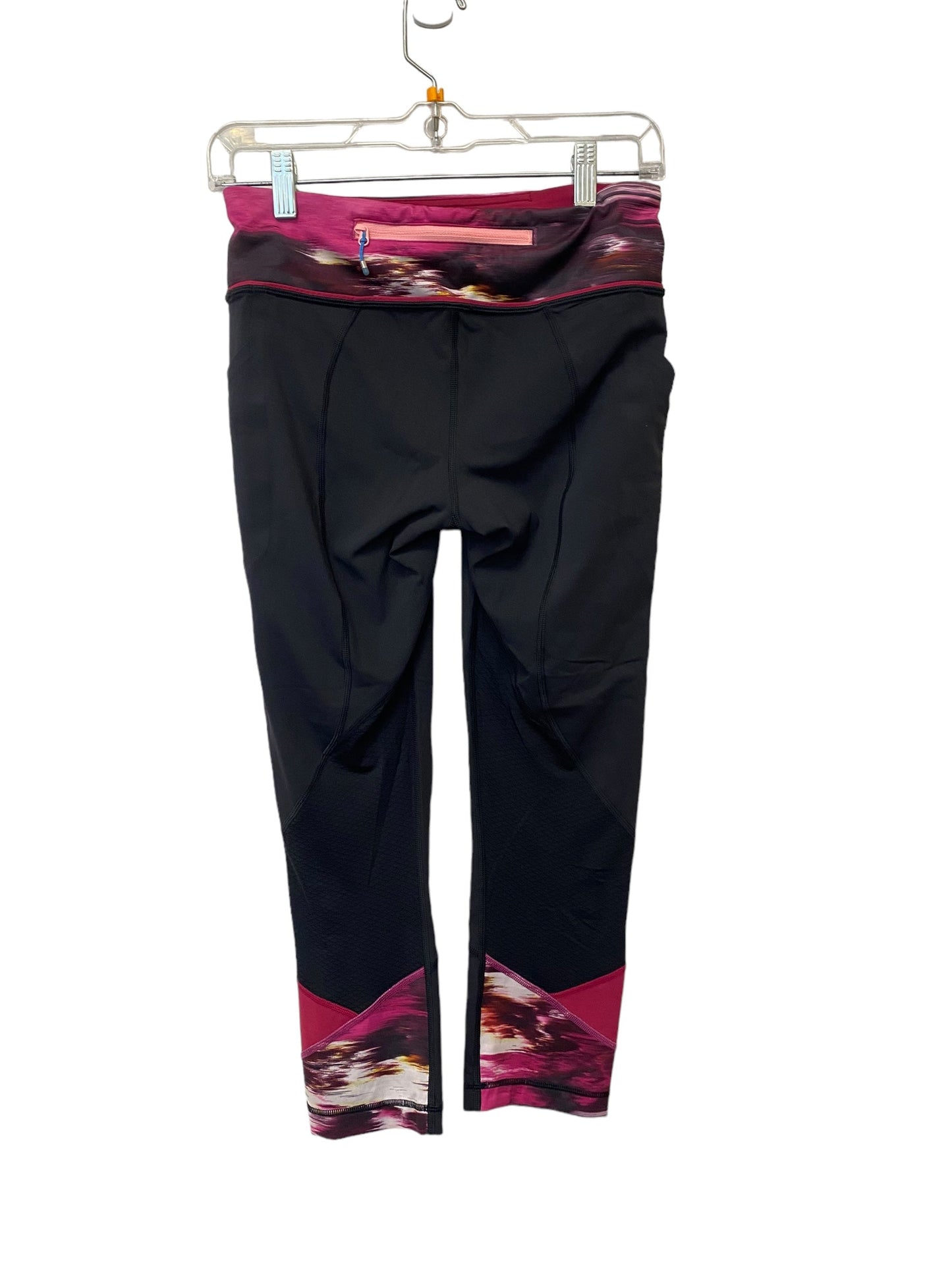 Black & Pink Athletic Leggings Lululemon, Size 6