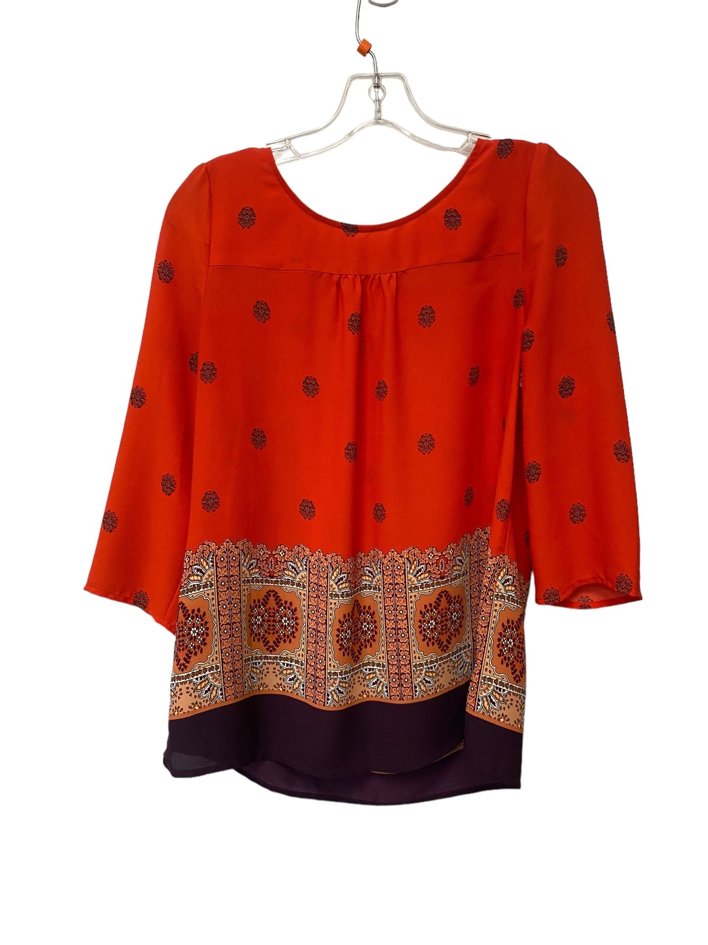 Orange Top Long Sleeve Maeve, Size 8