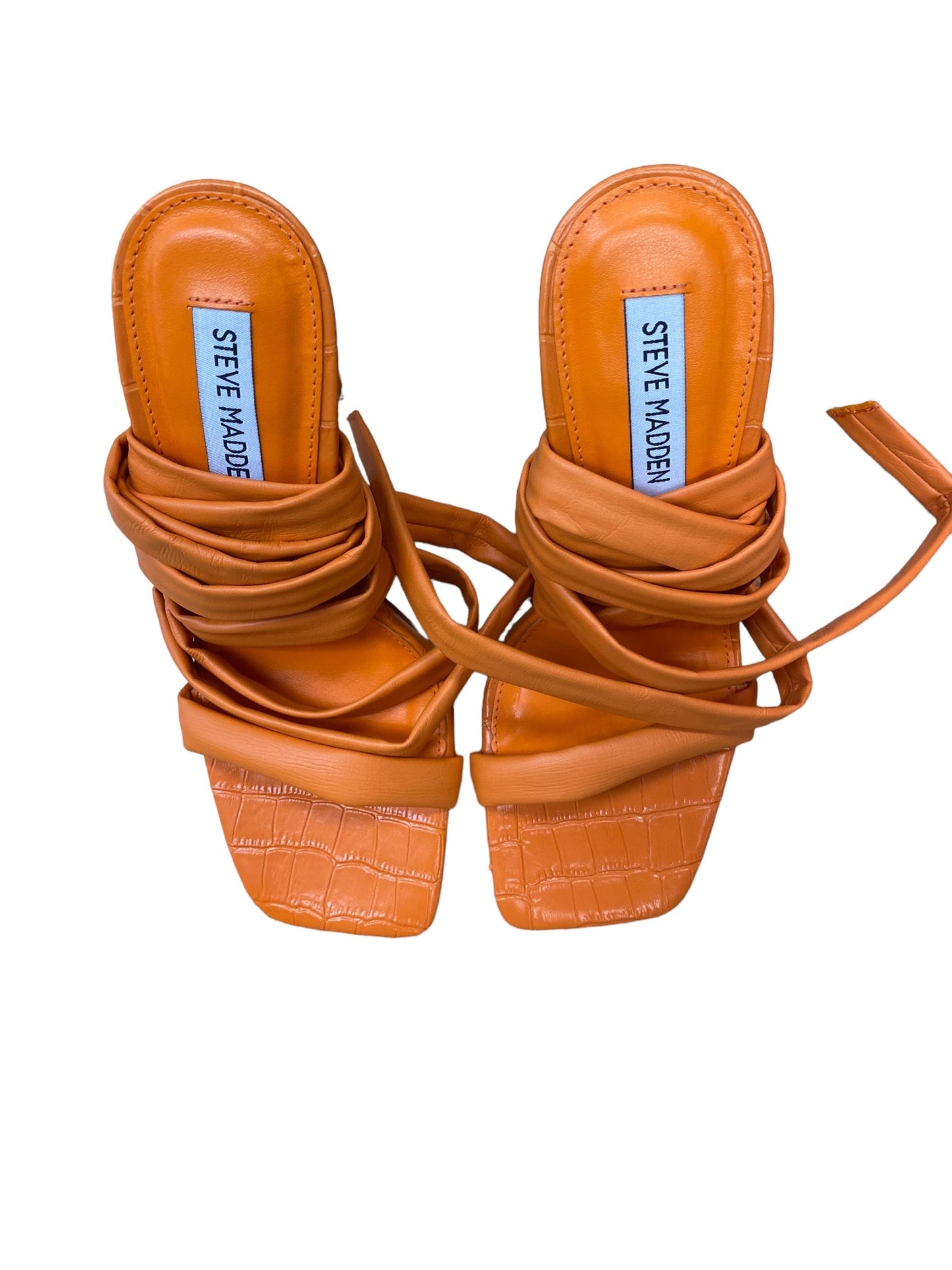 Orange Shoes Heels Stiletto Steve Madden, Size 7