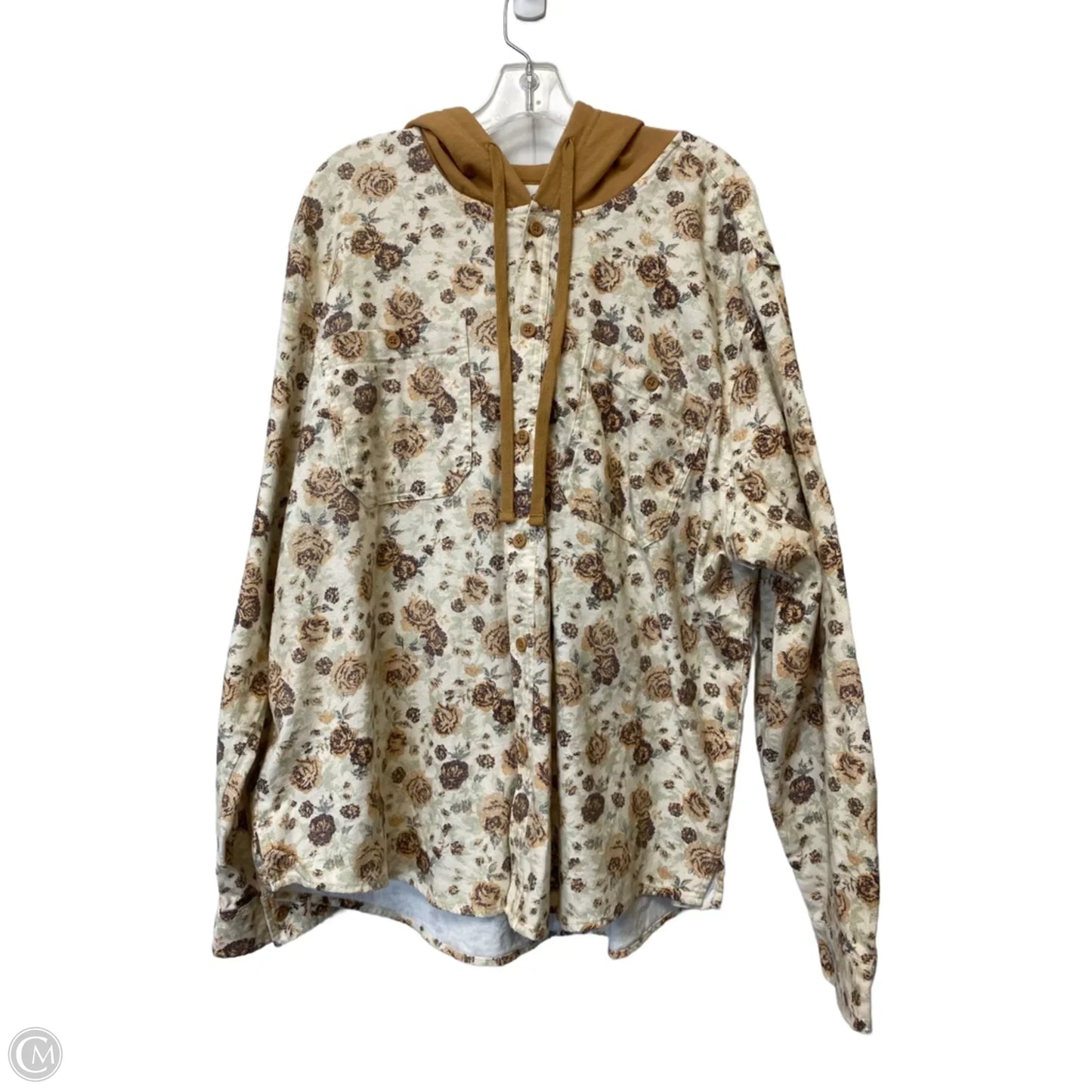 Sweatshirt Hoodie By Clothes Mentor In Floral Print, Size: Xxl