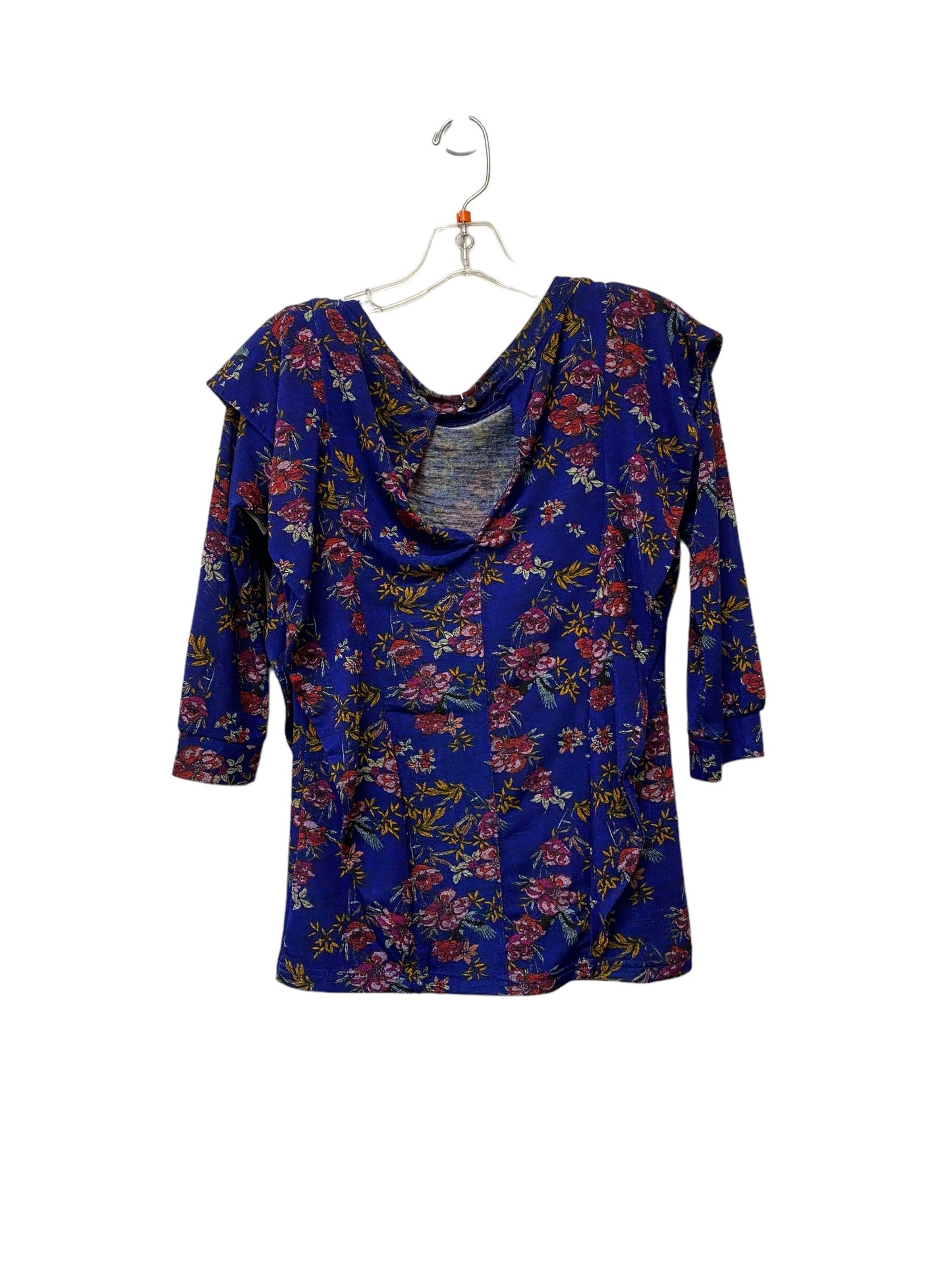 Top Long Sleeve By Free People In Floral Print, Size: Xs