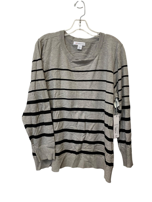 Top Long Sleeve By Liz Claiborne In Striped Pattern, Size: Xxl