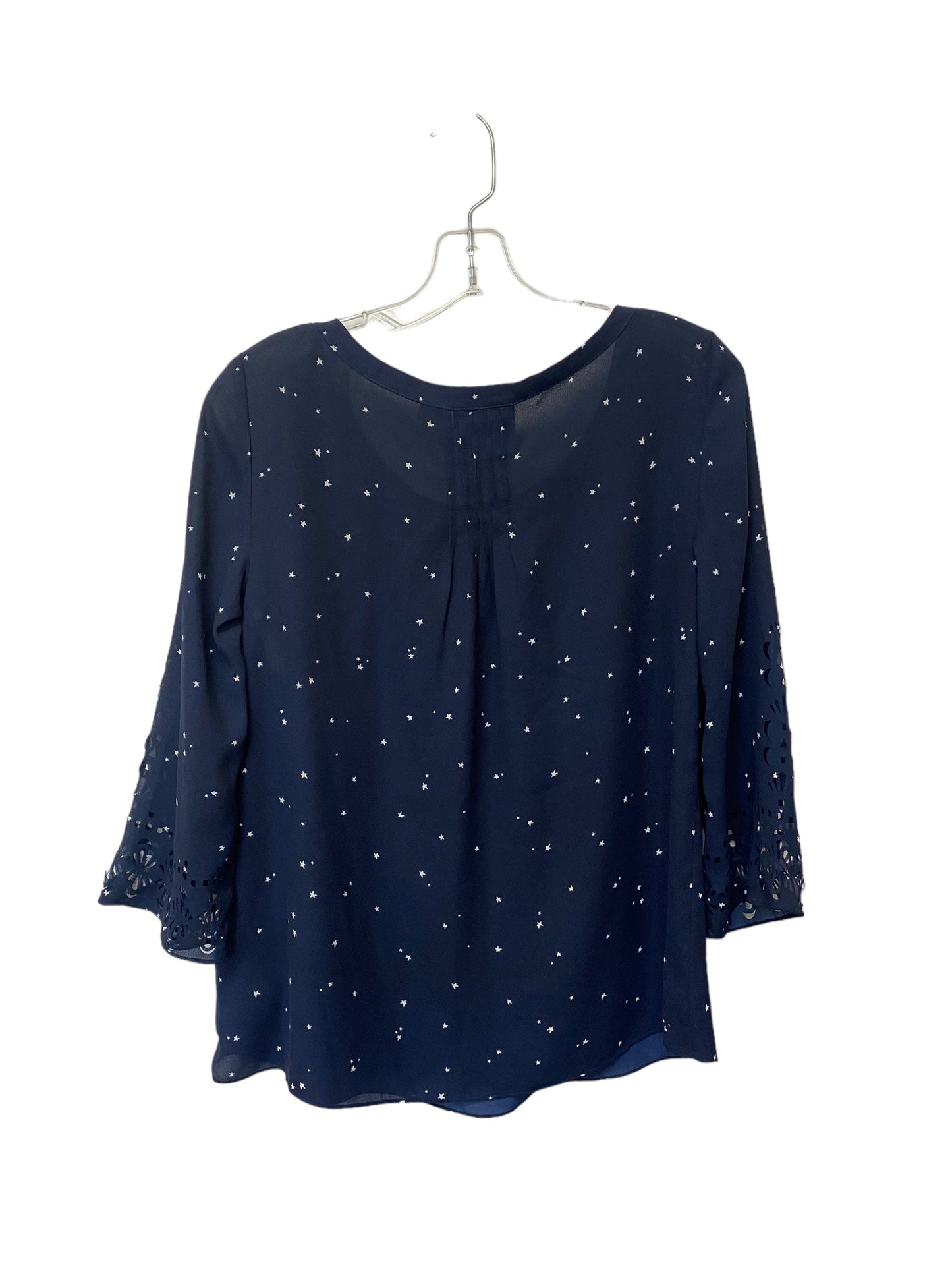 Top Long Sleeve By Maeve In Blue, Size: 2