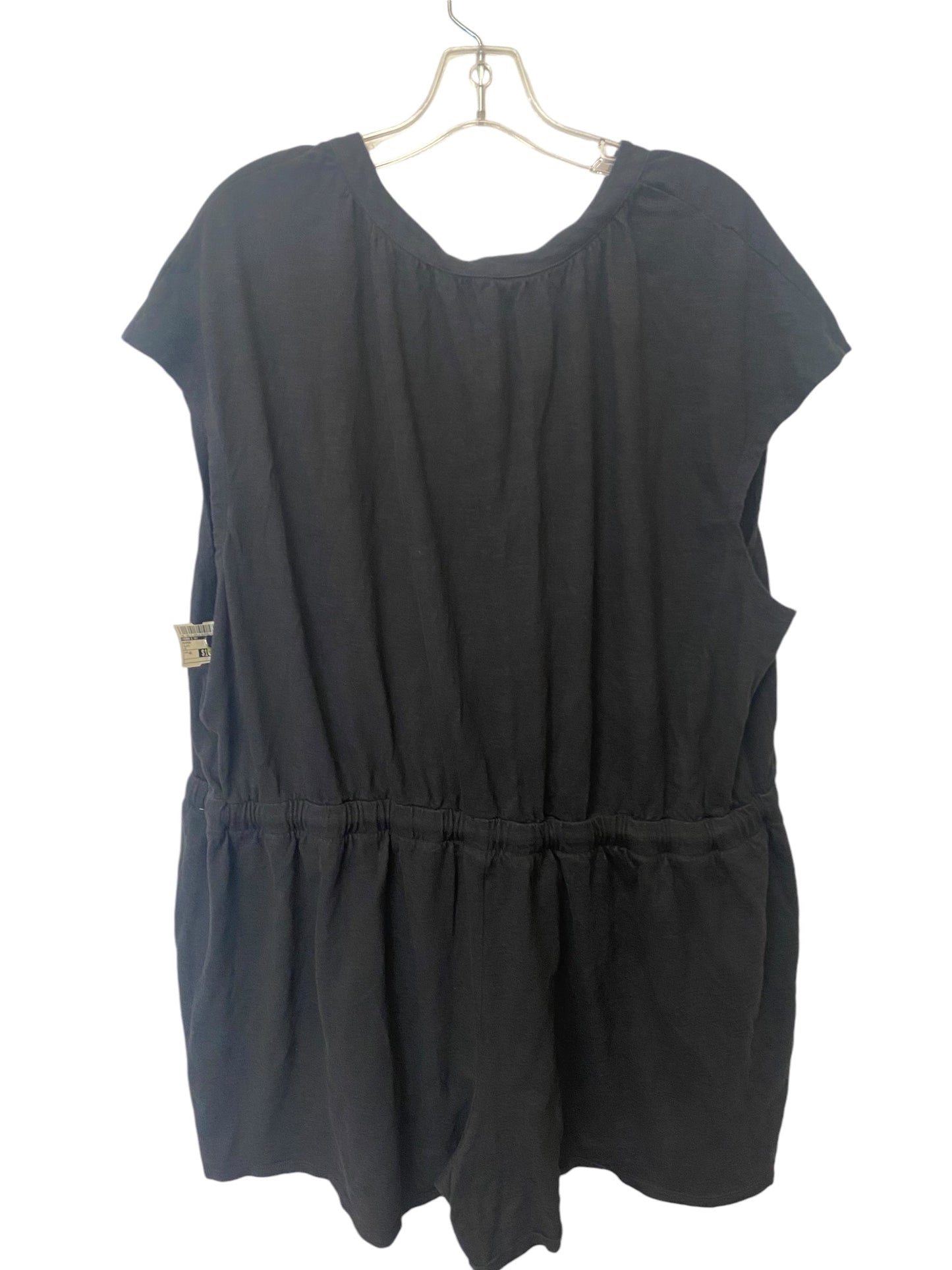 Romper By Terra & Sky In Black, Size: 4x