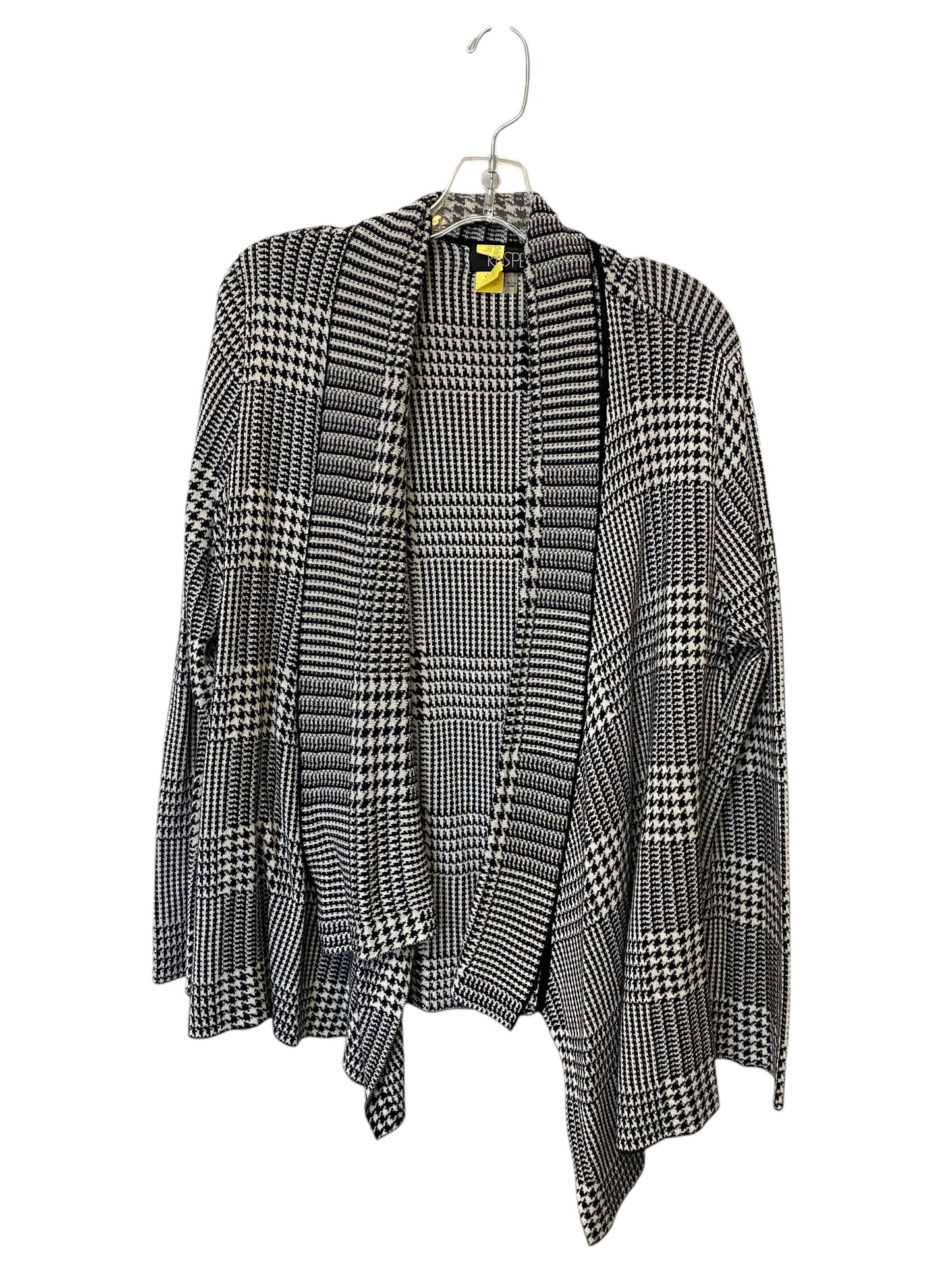 Cardigan By Kasper In Black & White, Size: L