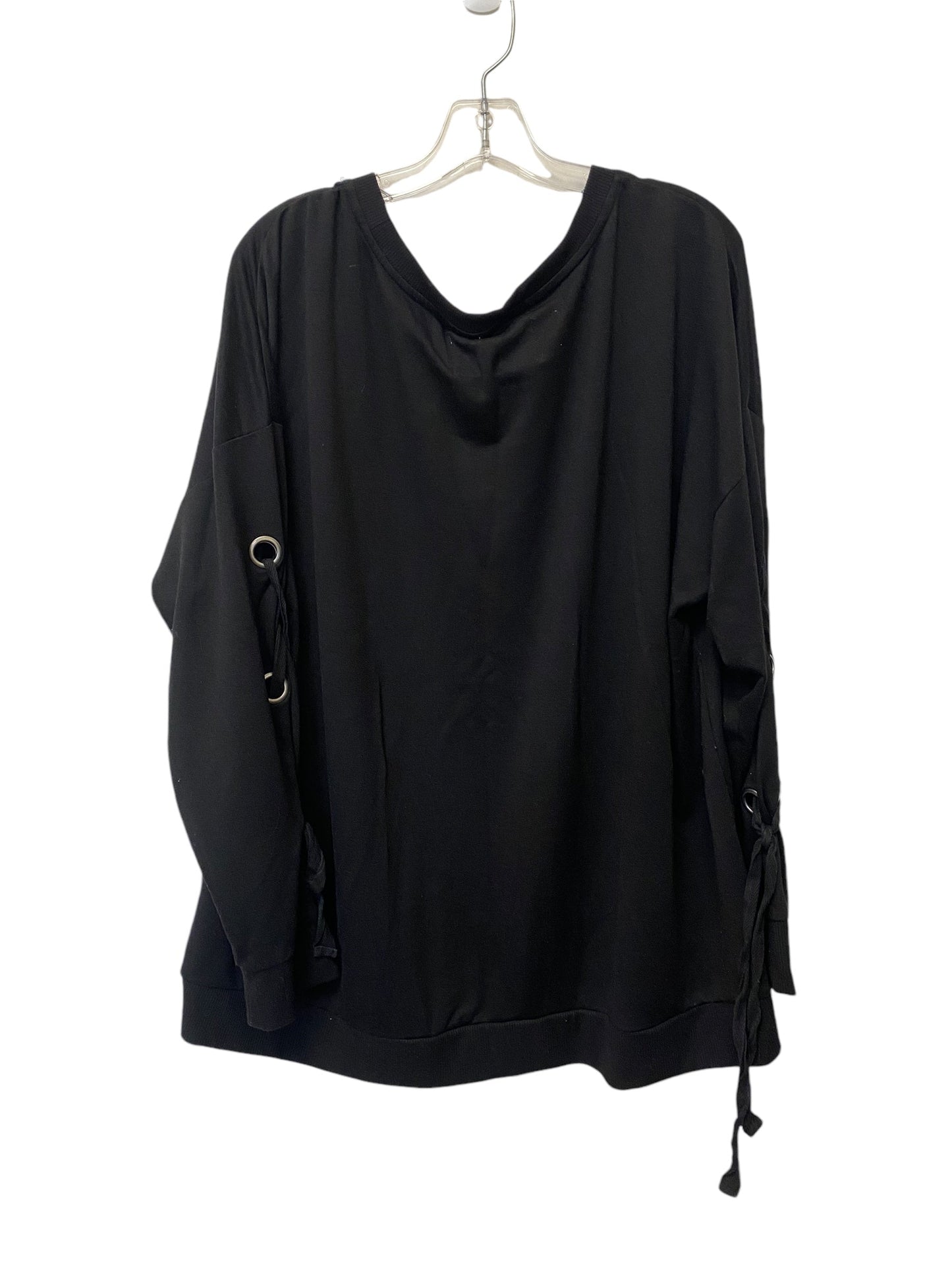 Sweatshirt Crewneck By Clothes Mentor In Black, Size: 2x