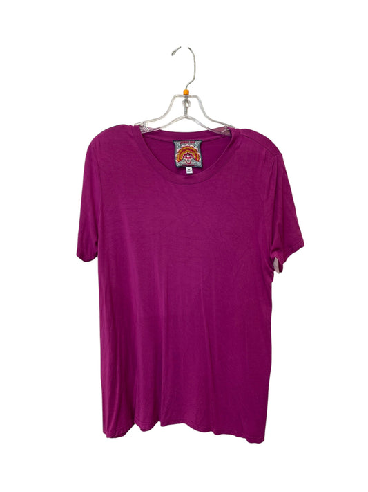 Top Short Sleeve Basic By Johnny Was In Purple, Size: M