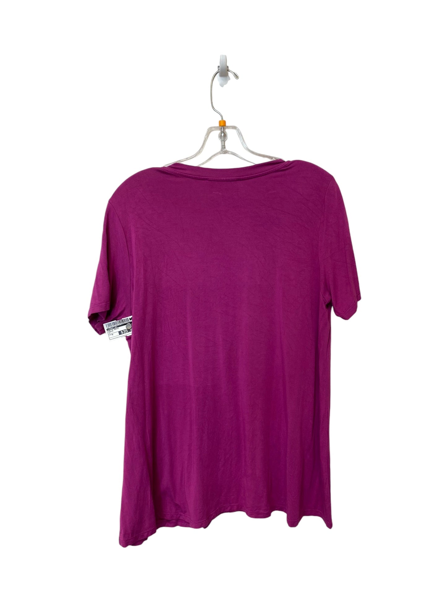 Top Short Sleeve Basic By Johnny Was In Purple, Size: M