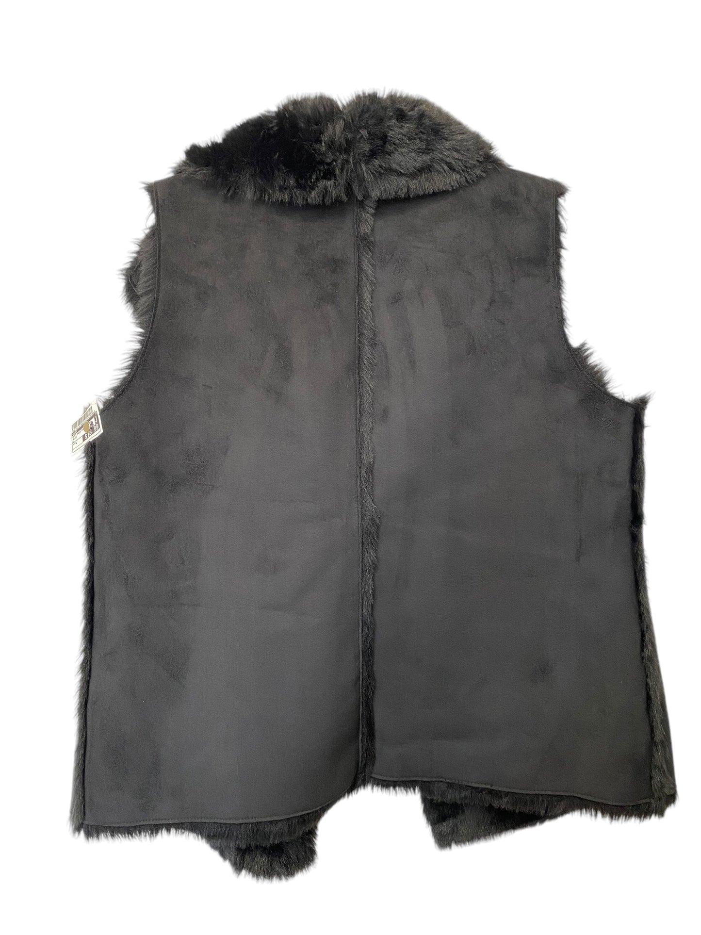 Vest Faux Fur & Sherpa By Loft In Black, Size: L