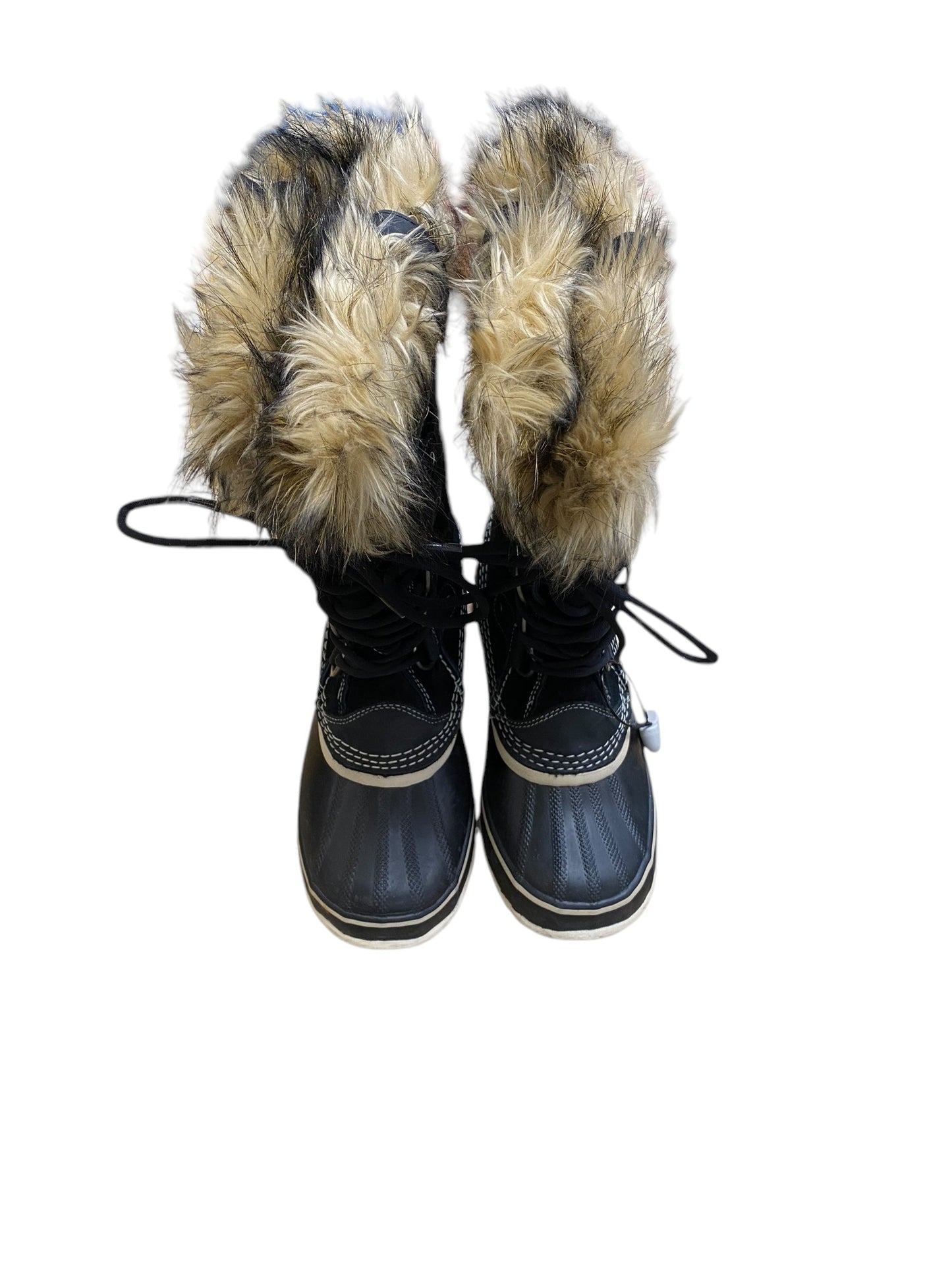 Boots Snow By Sorel In Black & Tan, Size: 9