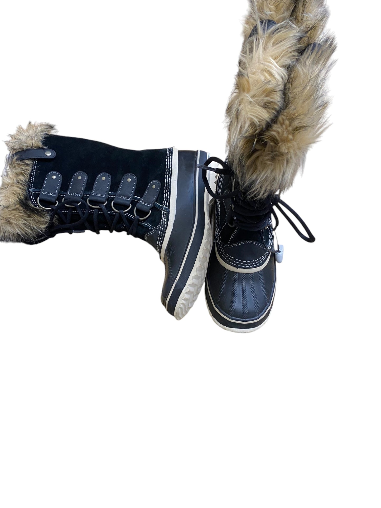 Boots Snow By Sorel In Black & Tan, Size: 9