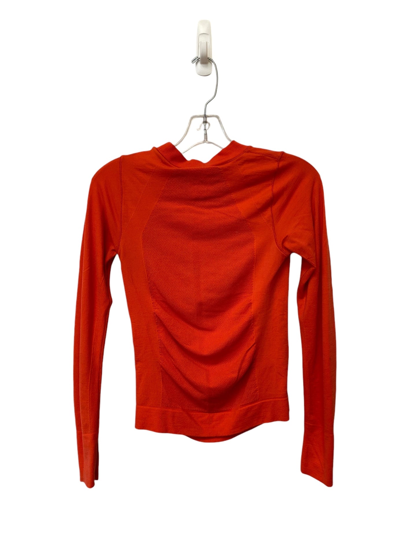 Athletic Top Long Sleeve Collar By Athleta In Orange, Size: Xs