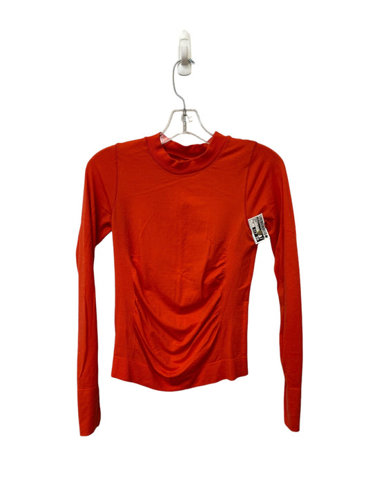 Athletic Top Long Sleeve Collar By Athleta In Orange, Size: Xs