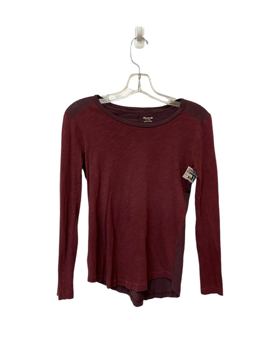 Top Long Sleeve Basic By Madewell In Red, Size: Xs