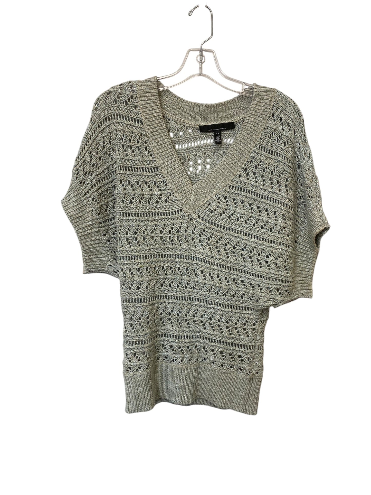 Sweater Short Sleeve By White House Black Market In Grey, Size: Xs