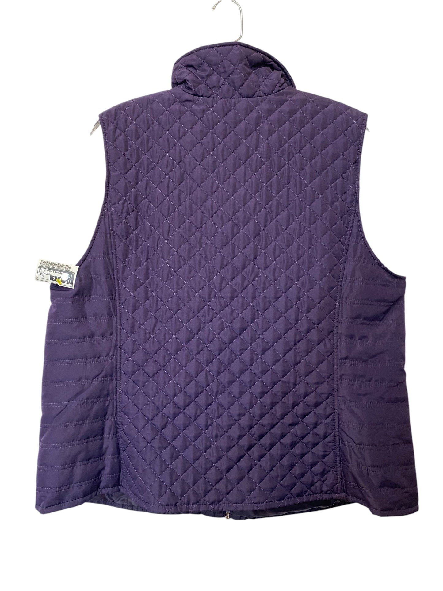 Vest Puffer & Quilted By Cj Banks In Purple, Size: Xl