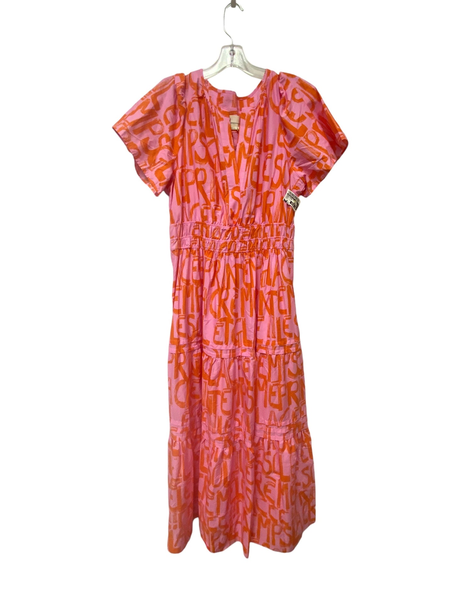 Dress Casual Maxi By Anthropologie In Orange & Pink, Size: L